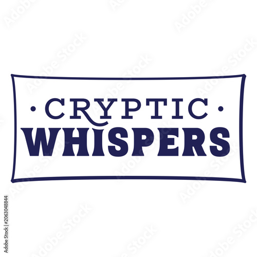 Fotografía Elegant cryptic whispers text design