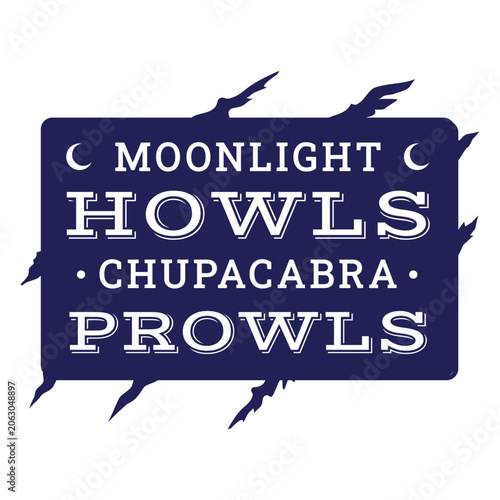 Foto Mysterious moonlight howl quote design