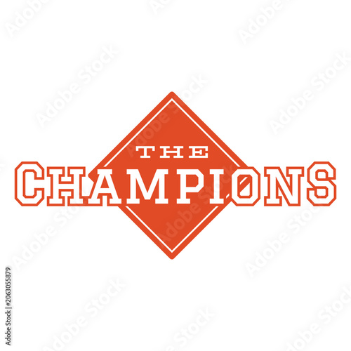 Obraz na płótnie Sporty champions quote design