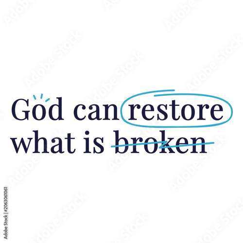 Fotografie God can restore what is broken design