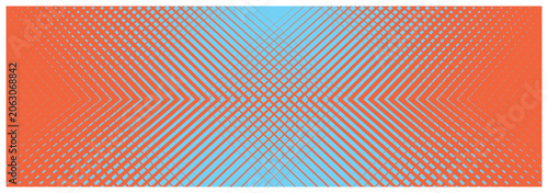 Abstract linear halftone pattern background with diagonal crossing lines vector illustration.