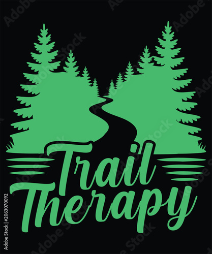 Trail Therapy Pine Forest Winding Path Nature Hiking Design