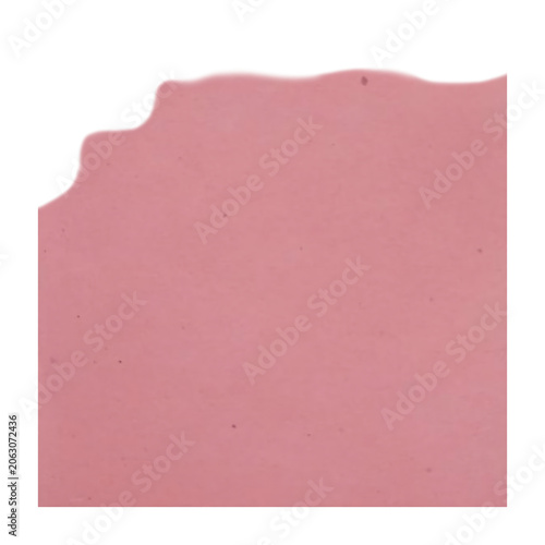 Pink paper corner with wavy edge texture isolated on transparent background