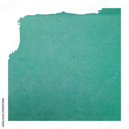Solid teal green paper texture background isolated on transparent background
