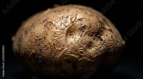 Close-Up of a Raw Potato Vegetable Raw Food Close-Up Texture Organic Food Photography Natural. Concept featuring vegetable, raw food, close-up, texture, organic for professional commercial design.