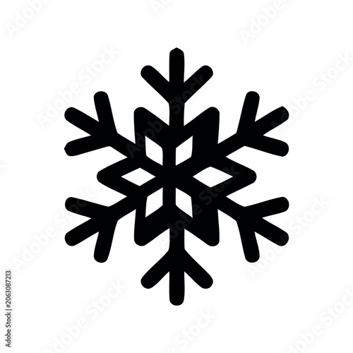 Minimalist snowflake icon