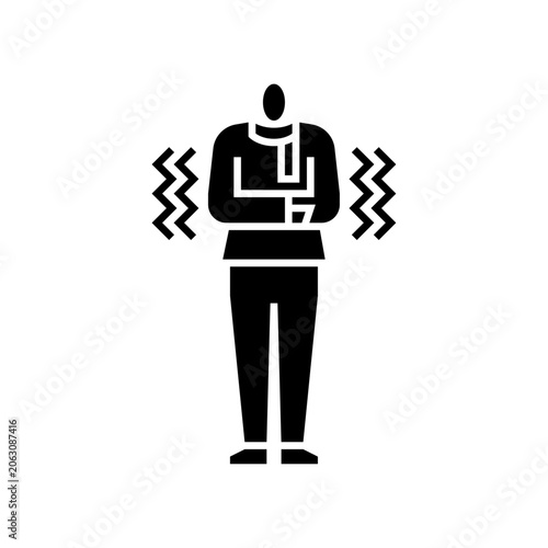 Fever glyph icon. Fever illustration.