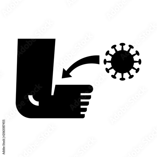 Foot Skin infection glyph icon. Virus infection illustration.