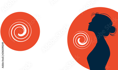  silhouette of a woman in profile against a bright background