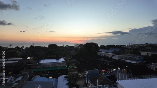 scenic sunset in kuta on bali