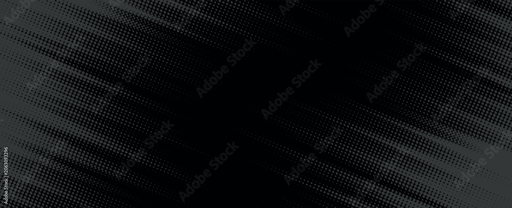 Obraz premium Halftone dots gradient grunge texture background grey and black color pattern. Dot pop art comic sport style vector illustration. grunge vector dots.