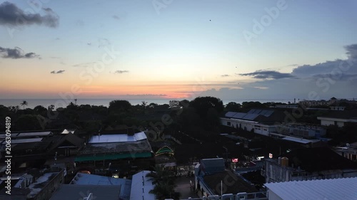 scenic sunset in kuta on bali