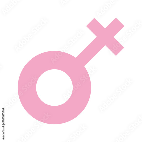 Female Gender Symbol Minimal Vector Design