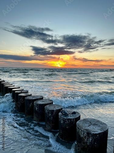 sunset over the sea