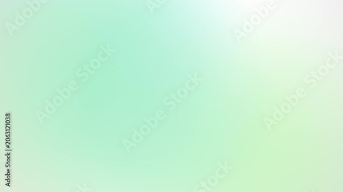 Abstract Light Mint Green and Pastel Teal Aura Gradient Design on White Background. Seamless Loop, 4K Video