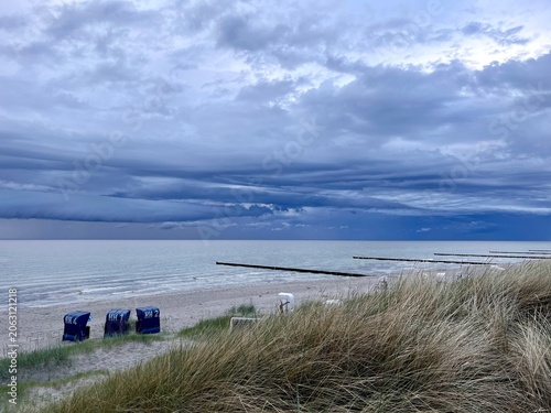 beach and sea, Strandkorb, Ostsee 