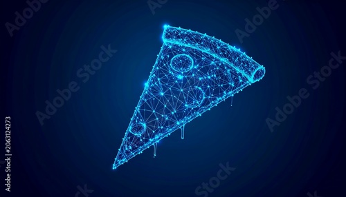 Abstract pizza slice graphic
