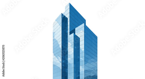 blue business graph with flag
