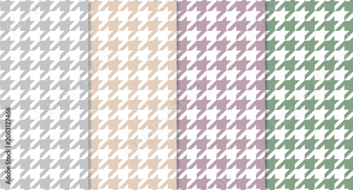 Canvas Print Collection of houndstooth vector seamless pattern
