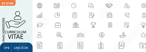 Photos Curriculum vitae icons