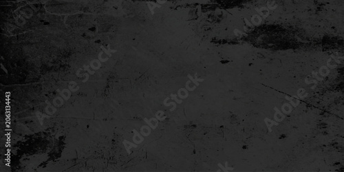 Tableau sur toile grunge old stained and scratched polished concrete black wall background with gr