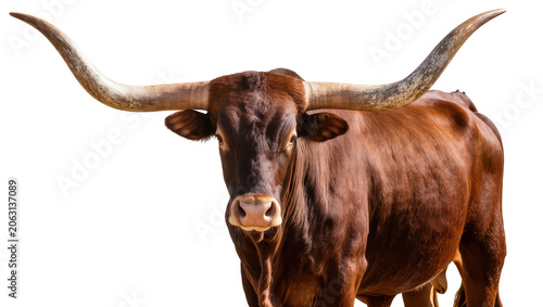 Ankole Watusi bull with long curved horns