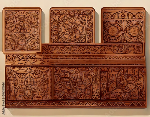 Ornate wood carvings