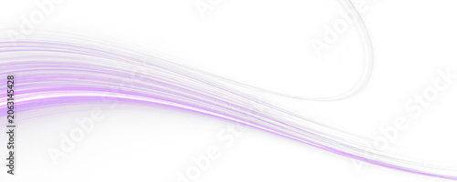 Canvastavla Transparent light ribbons stretch along a digital highway at night