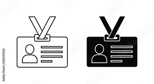 Id card with victory medal icon illustration