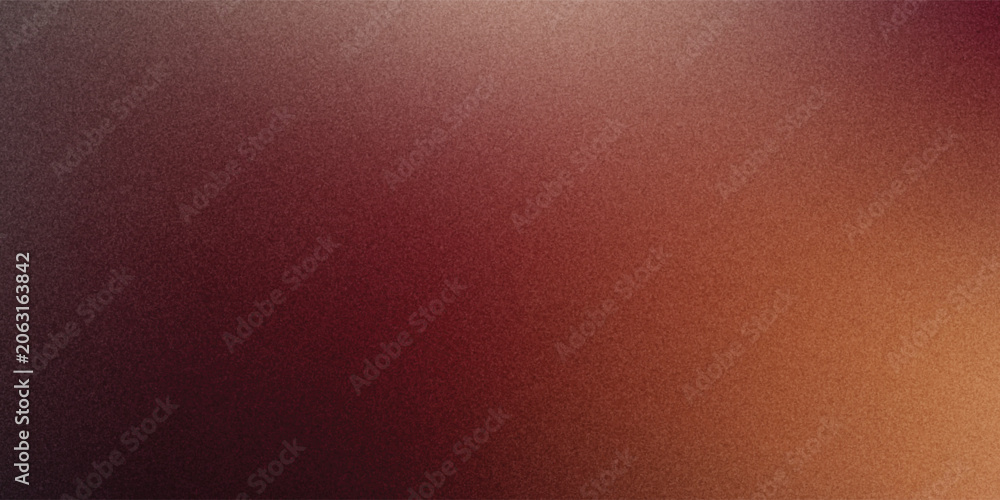 Fototapeta premium Abstract grainy gradient background with warm orange and dark brown tCinematic abstract background featuring heavy film grain texture and a soft light leak effect.