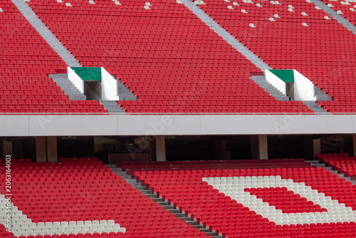 Photos Empty red stadium seats anticipating big football events
