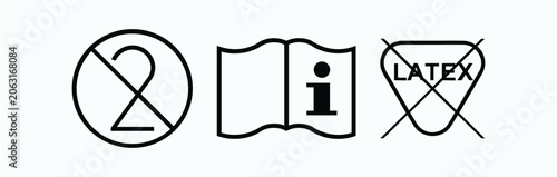 Tableau sur toile Do Not Reuse Consult Instructions Latex Free Icon Set
