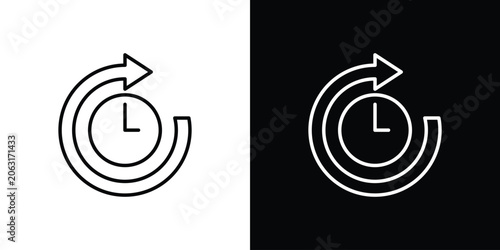 Photos Past time icon in vector. Logotype icons