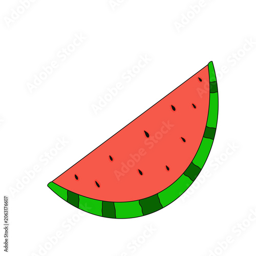 Fresh Watermelon Slice Illustration Design