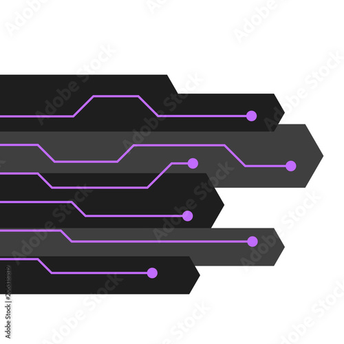 Abstract Technology Circuit Board Design