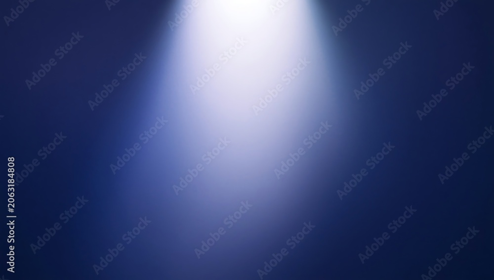 Obraz premium Soft white spotlight glowing on dark blue background surface with spotlight background abstract minimalist