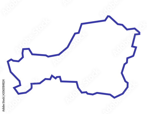 Foto Tuva Republic outer boundary: blue outline