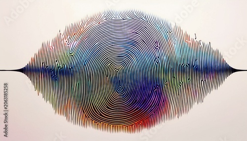 fingerprint isolated on white created with generative ai