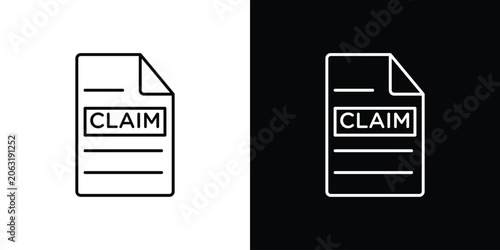 Foto Insurance Claim icon symbol black illustration set