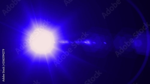 High-quality stock footage of sun rays light effects, for desi Optical Lens flare light background.Emergency Lights black bg. optical flare shine light ray, lens flare shine light flickering light.