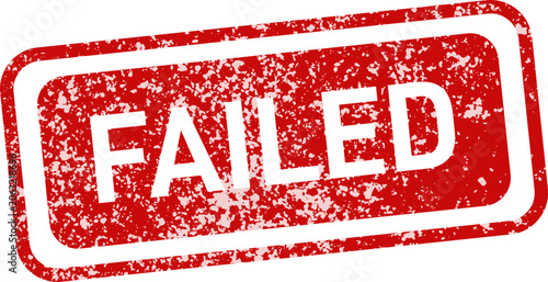 Canvas-taulu Distressed red 'failed' stamp with stars quality control rejection symbol for bu