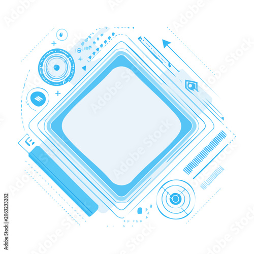 Blue abstract wave geometric pattern