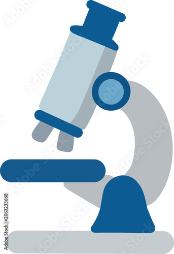 Microscope icon isolated on transparent background. Scientific research and laboratory vector illustration for biology, chemistry, STEM education, healthcare and discovery concepts.