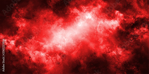 Valokuva Red and black abstract fiery smoke background with glowing texture and light eff
