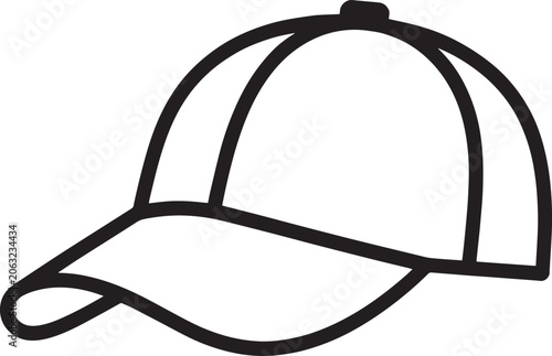 Baseball cap icon, outline style