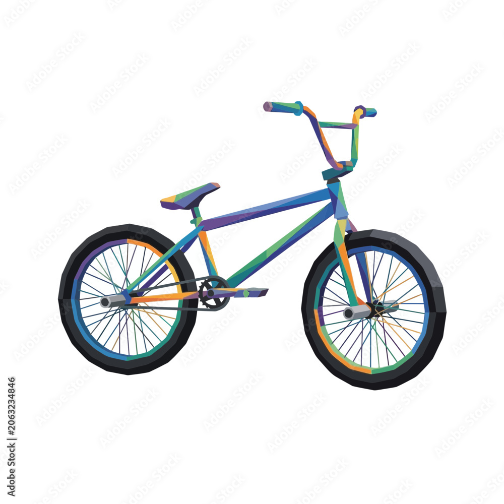 Fototapeta premium Colorful BMX bicycle illustration