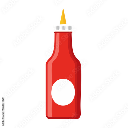 Red wine bottle flat design isolated