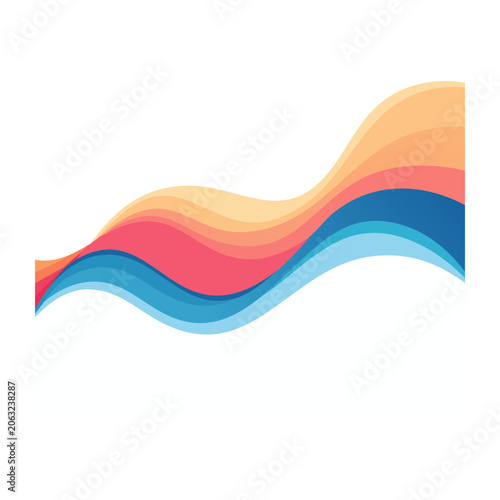 Colorful abstract wave gradient illustration