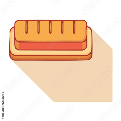 Flat design sandwich illustration