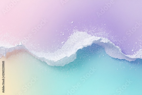 Pastel blue purple lilac lavender green turquoise agua teal yellow beige white abstract background. Color gradient ombre. Noise grain granular particle spray. Line wave. Light soft pale. Metallic foil